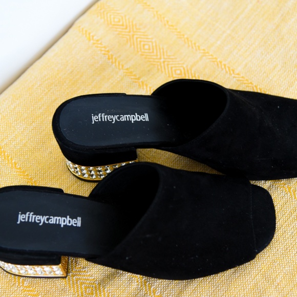 SOLD Jeffrey Campbell Black Suede Slide - Picture 3 of 4